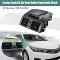Center Dash AC Air Vent Outlet Panel with Clock for Toyota Corolla (2009–2013)
