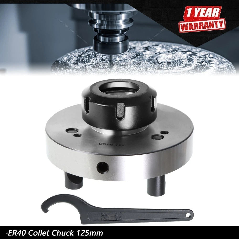 ER40 Collet Chuck 125mm for Compact Lathe Tool (5/8" Fit)
