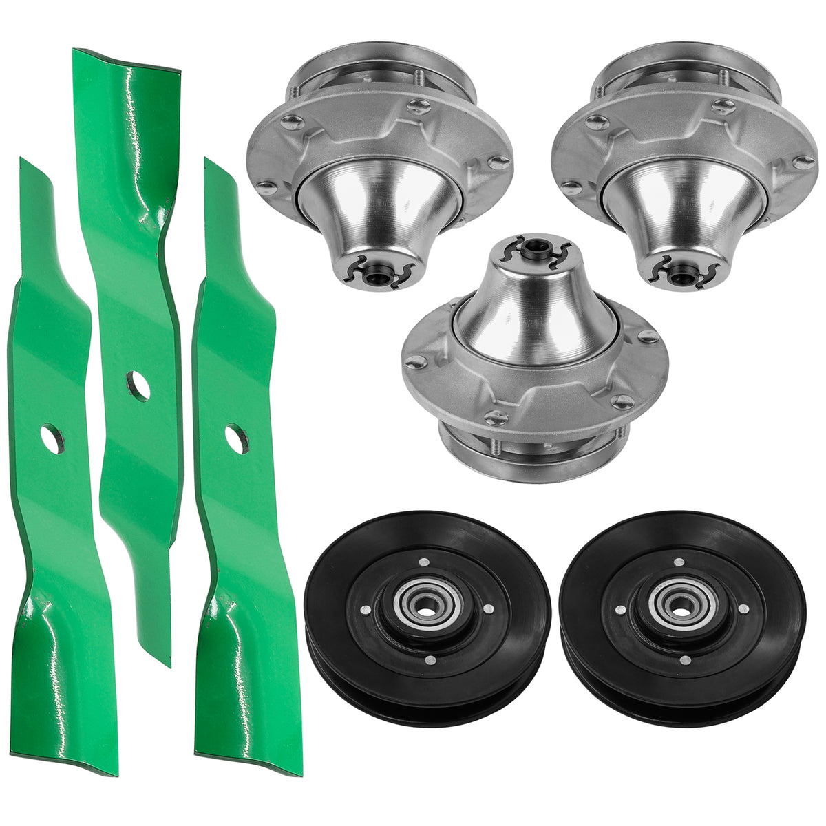 Deck Spindle with Blade Pulley for John Deere M144652 AM130098 (Heavy Duty)