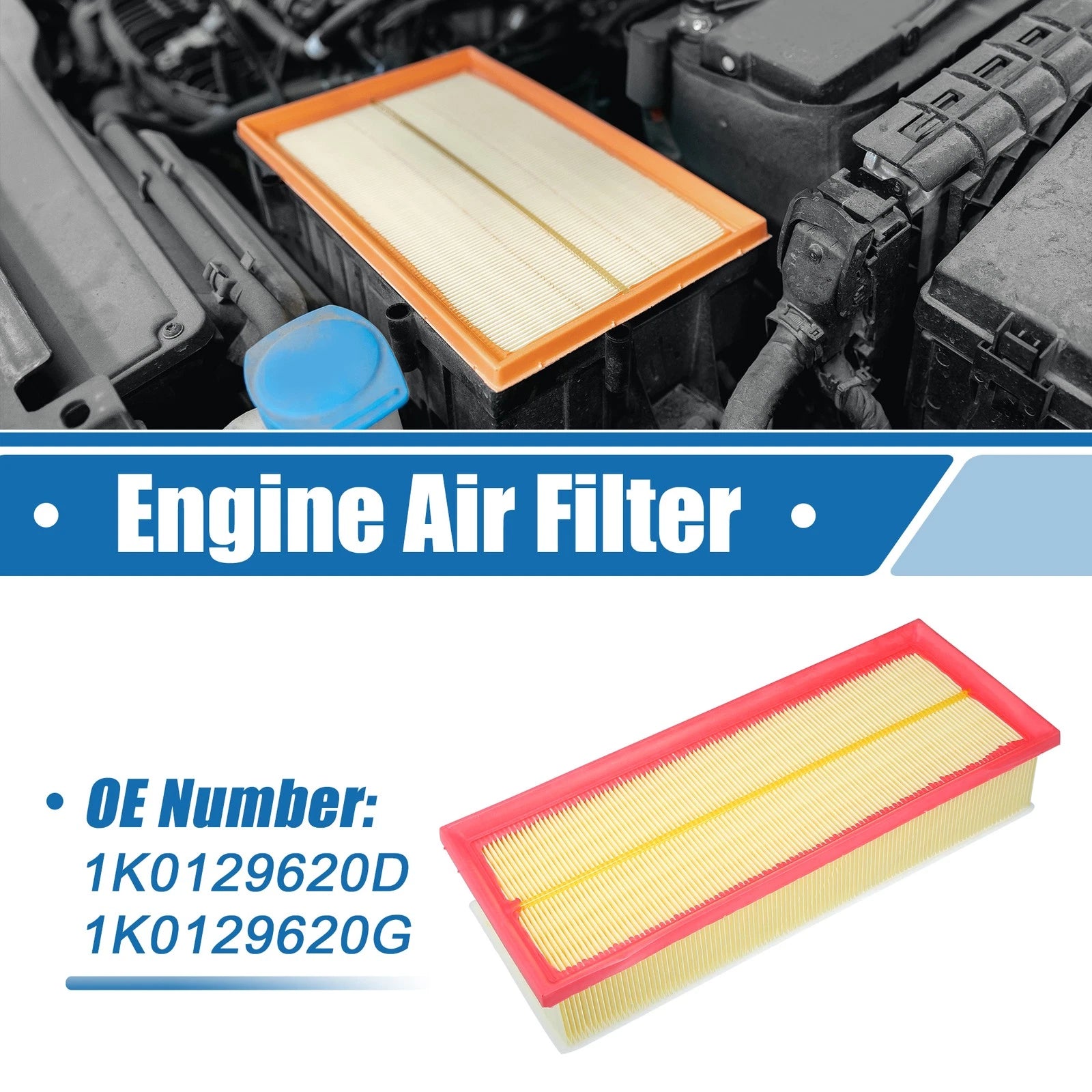 Engine Air Filter Replacement for Audi A3 2.0L (2008–2013) and Q3 (2012–2018)