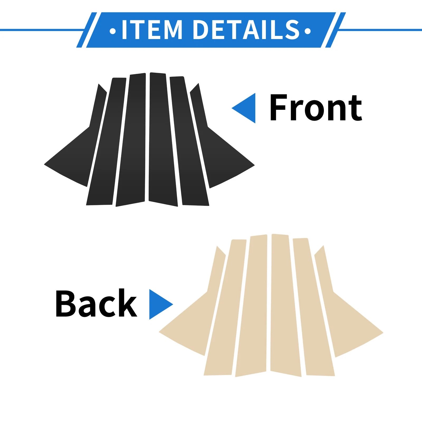 6 Pcs Door Pillar Window Trim Replacement for Hyundai Tucson IX35 (2010–2015)
