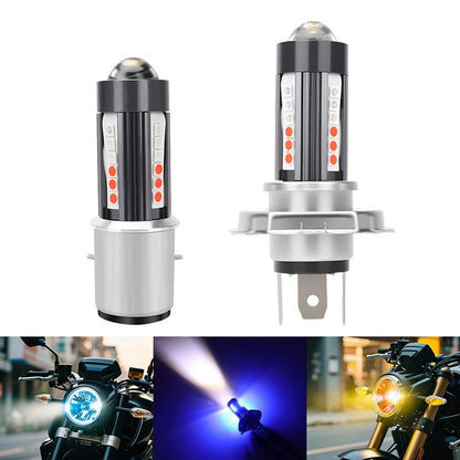 Motorcycle High Low Beam LED Headlight 12V Bulbs with Fog Light Capability