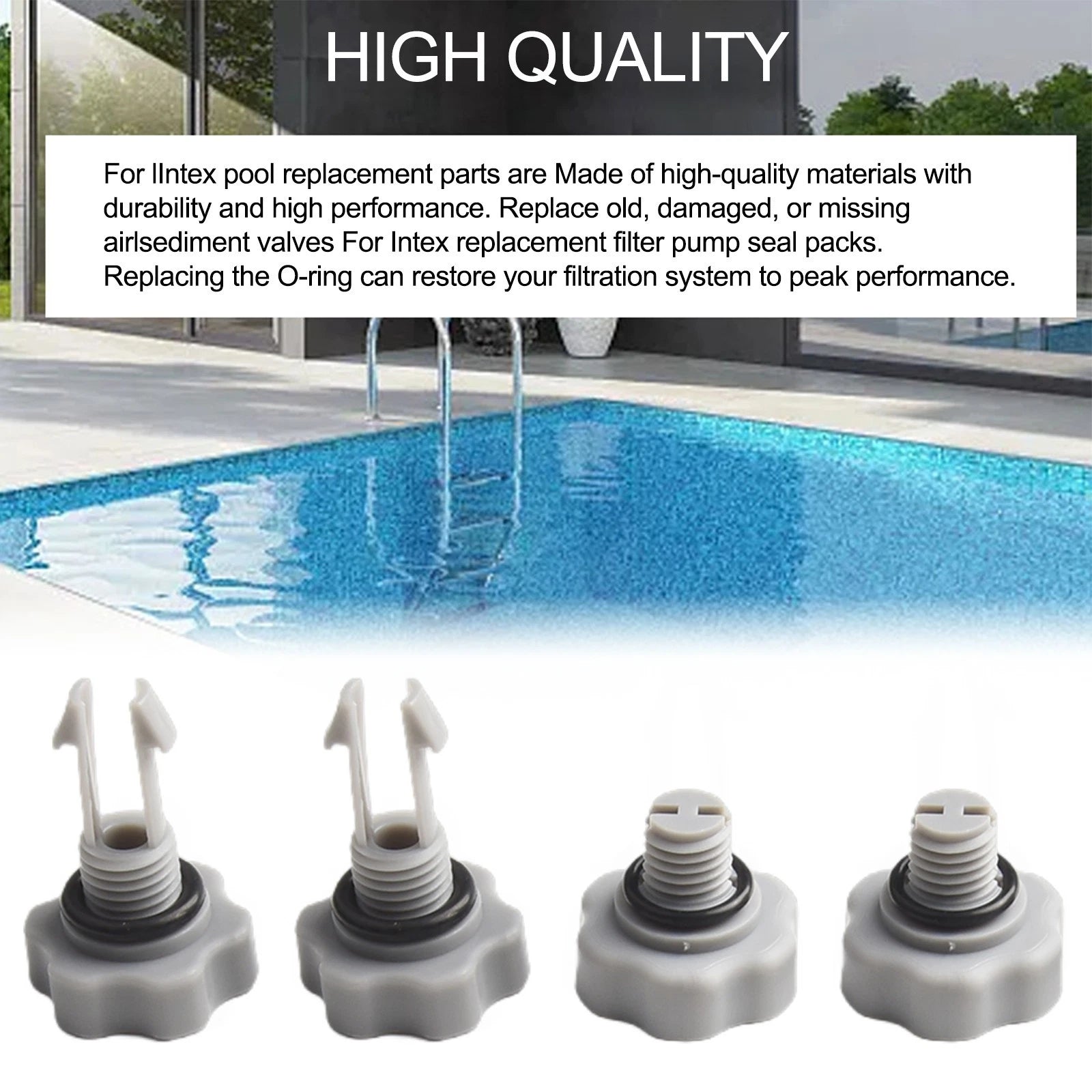 Replacement Seals Kit for Intex Pool Filter Pump 25004 (2010–2023)