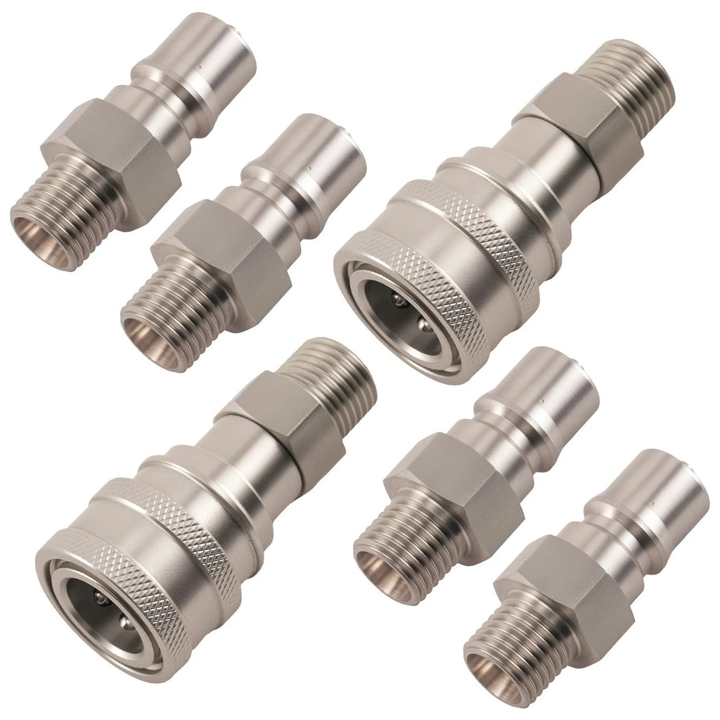 6Pcs Hydraulic Adapter Set for AGT Mini Excavator (M14-M16) w/ Check Valve