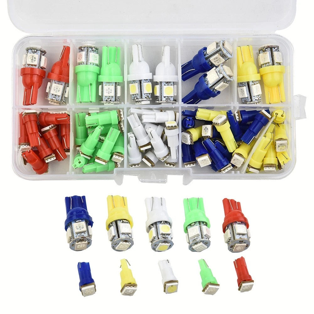 70 Pcs T5 LED Instrument Panel Bulb Light Indicators for