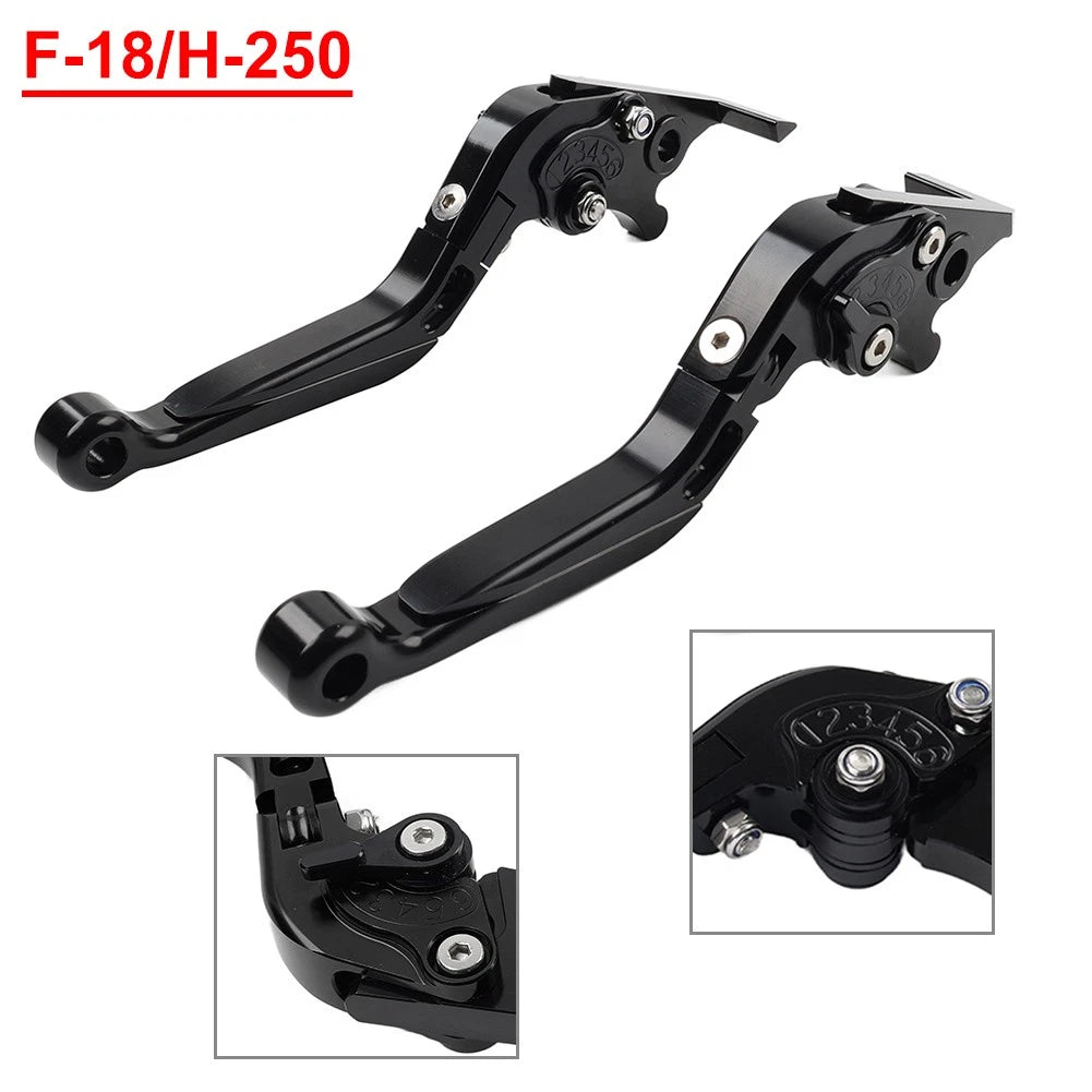 Folding Extendable Brake Clutch Levers for Honda CB599 CB600 (1998–2006) Black