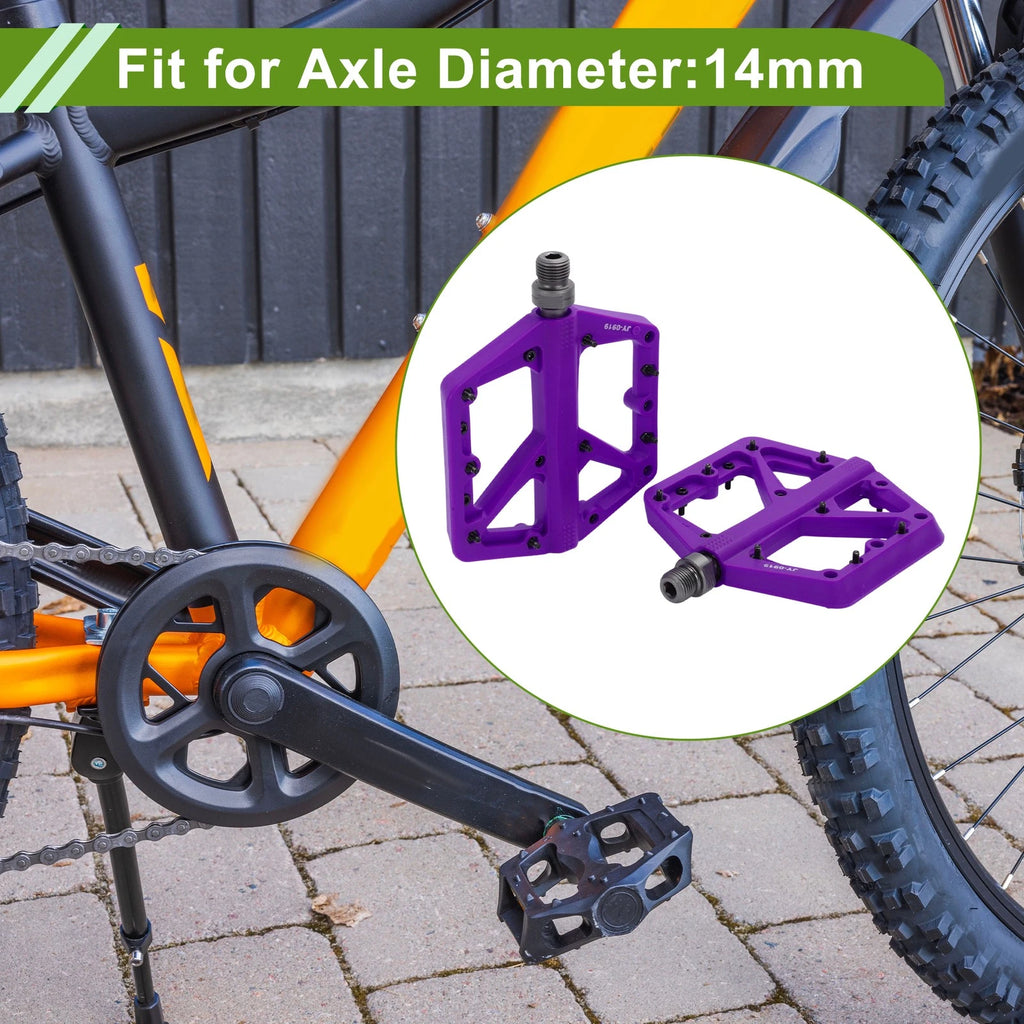 Nylon Bicycle Pedals 14mm 1 Pair for Fit Most Bikes (Fits 14mm)