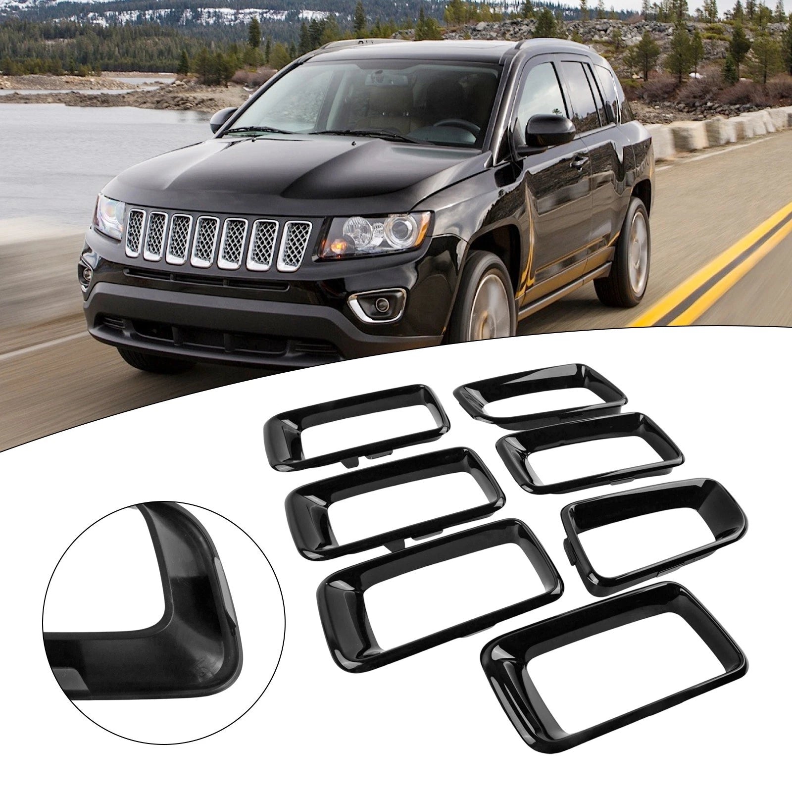Grille Trim Insert for Jeep Compass (2017–2023)