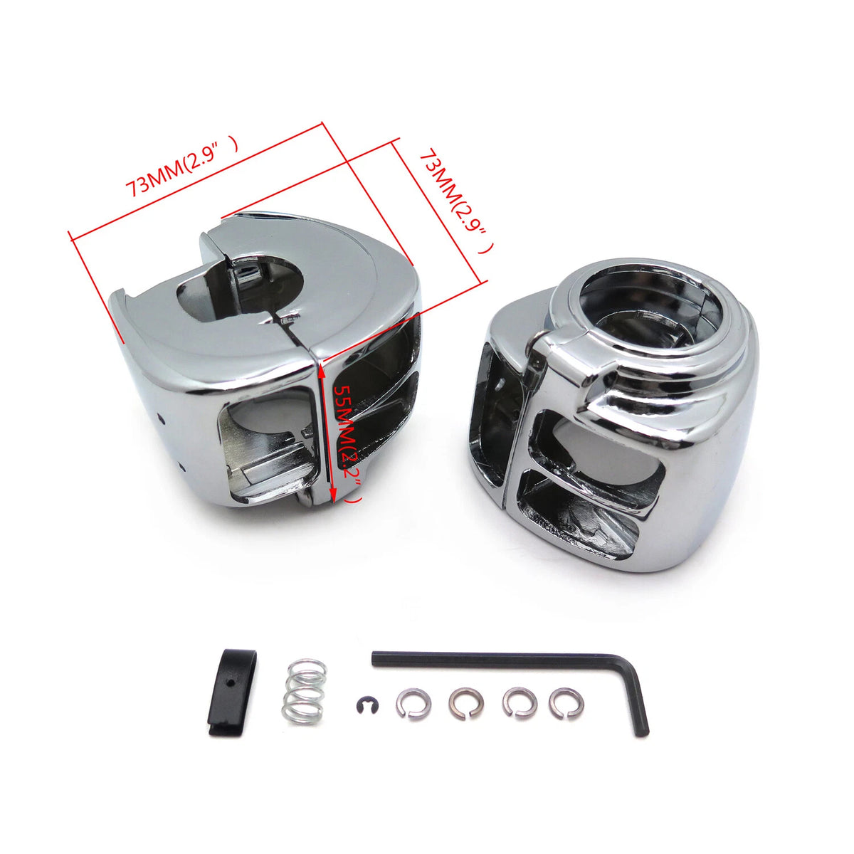 Chrome Switch Housing Cover for Harley Sportster Dyna Softail V-Rod (2002–2010)