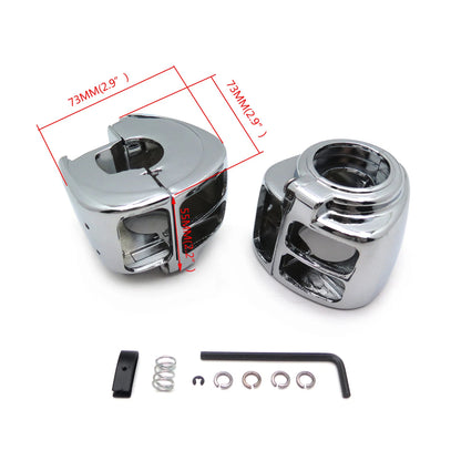 Chrome Switch Housing Cover for Harley Sportster Dyna Softail V-Rod (2002–2010)