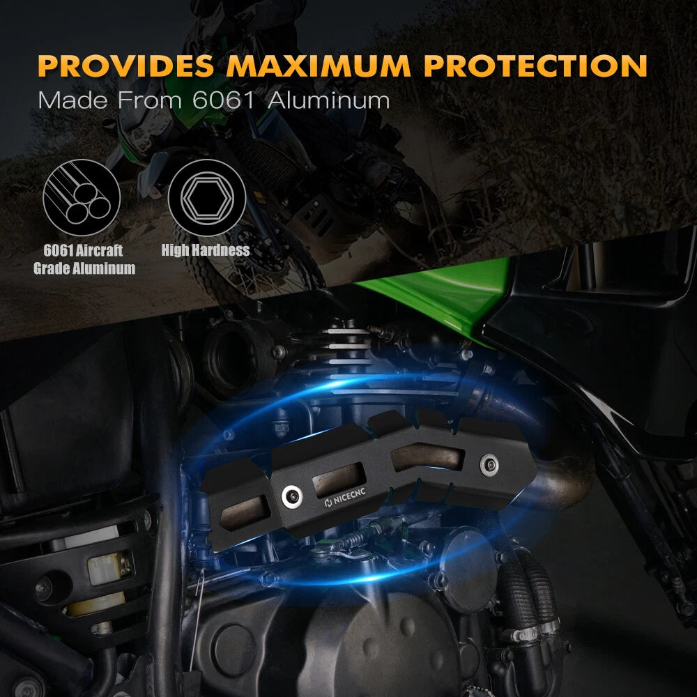 Muffler Header Pipe Guard for Kawasaki KLR650 (2008–2018)