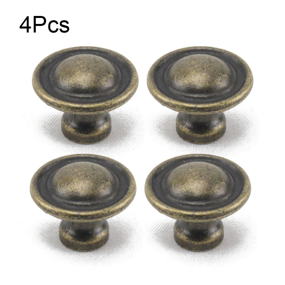 Set of 4 Antique Drawer Cabinet Pull Knobs for Furniture Hardware