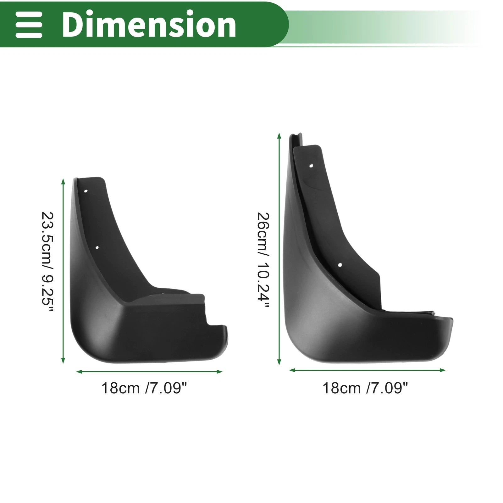 Mud Flaps Splash Guards for Ford Fiesta (2009–2012) W/ Mount Accessories