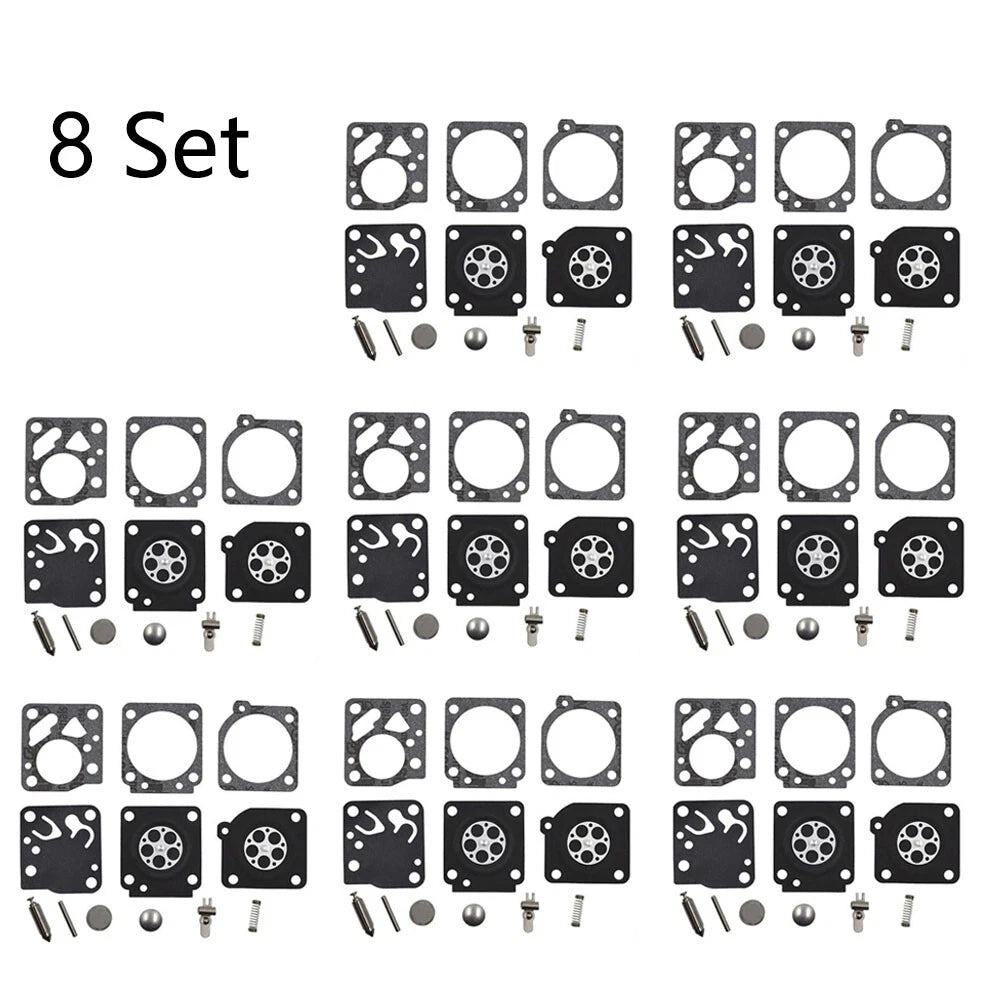 Set of 8 Carburetor Repair Kits for McCulloch SP40 PM 310 320 330 Zama RB-1