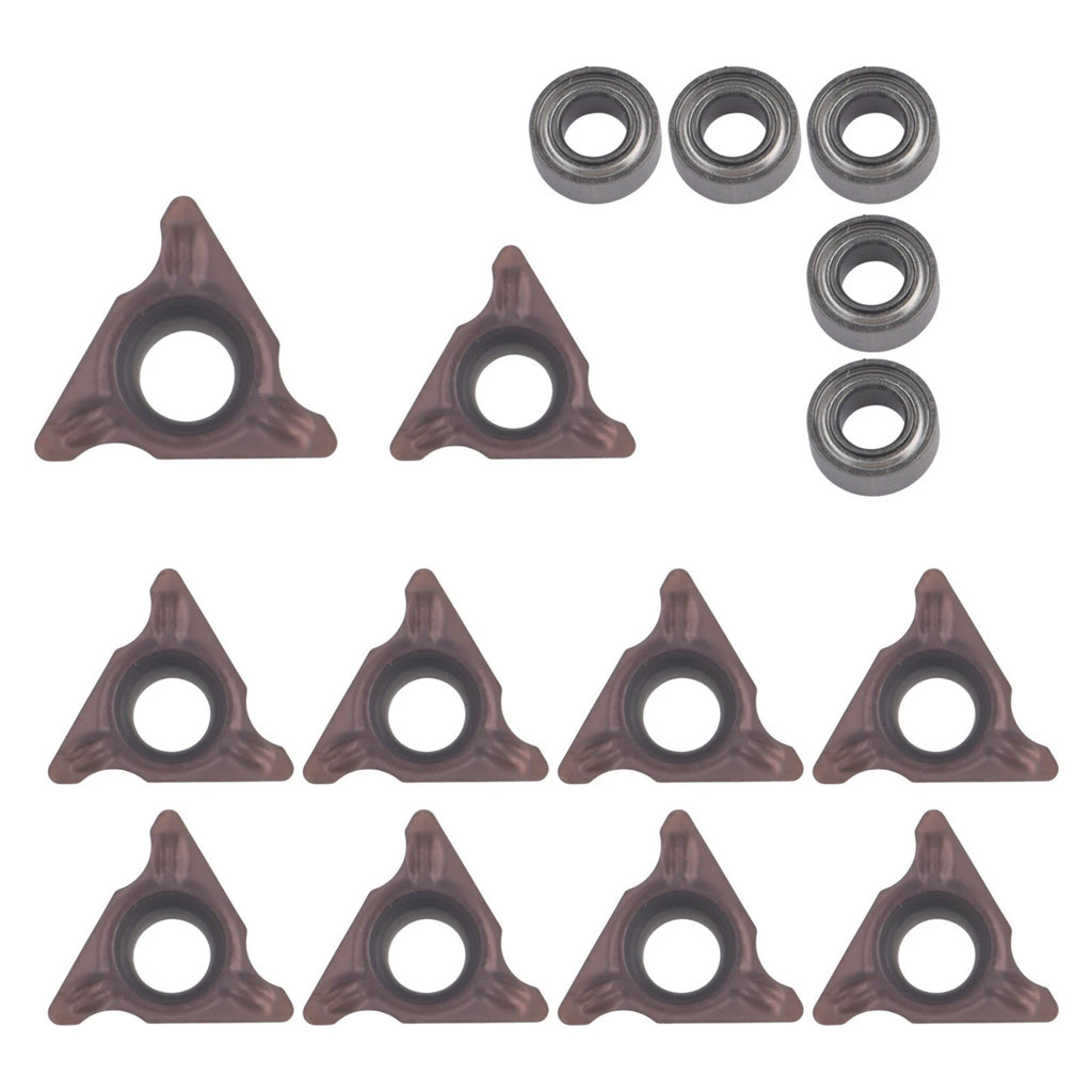 5 Efficient Indexable Inserts with 5 Bearings for Various Materials Processing