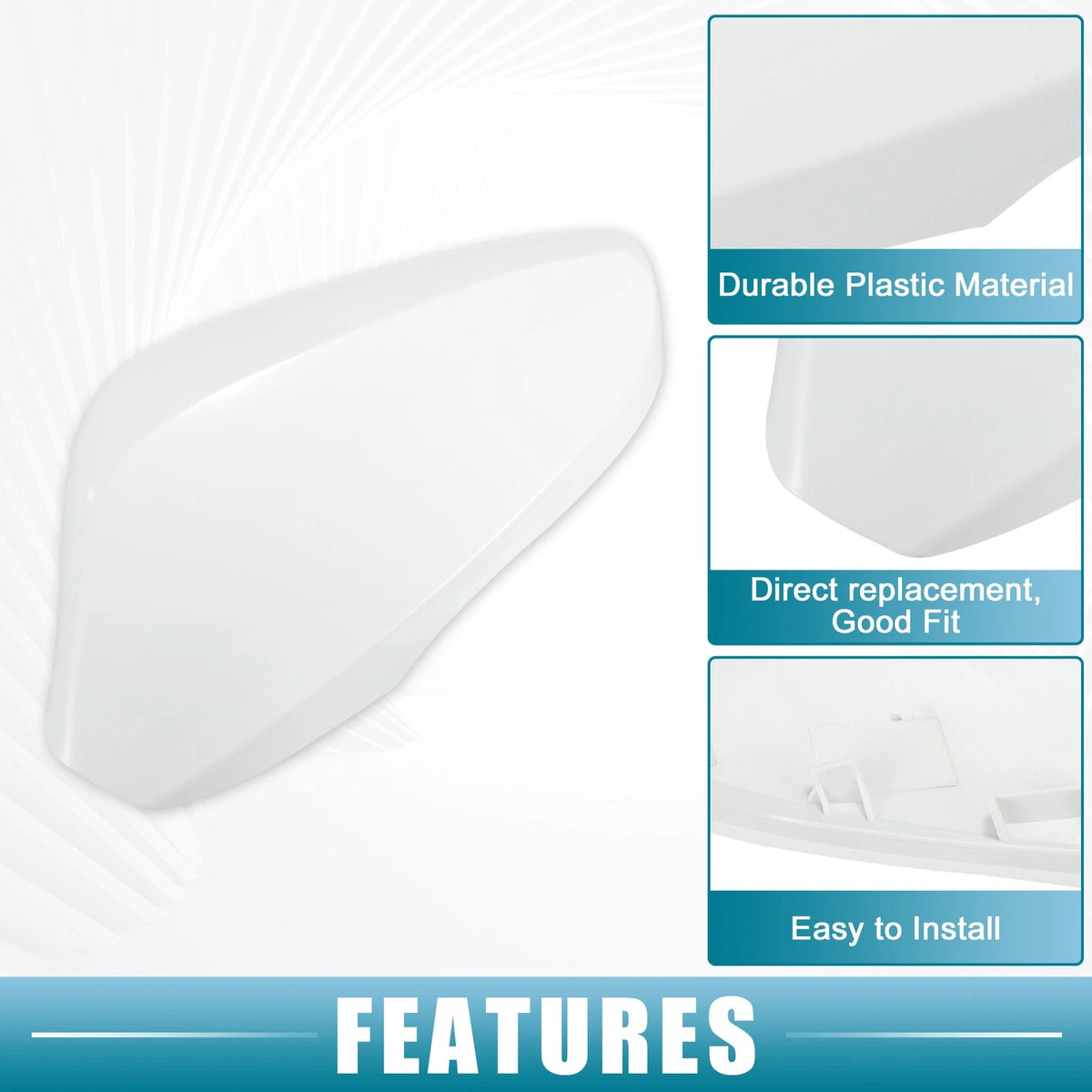 Pair Rearview Mirror Covers for Hyundai Elantra (With Turn Signal Light)