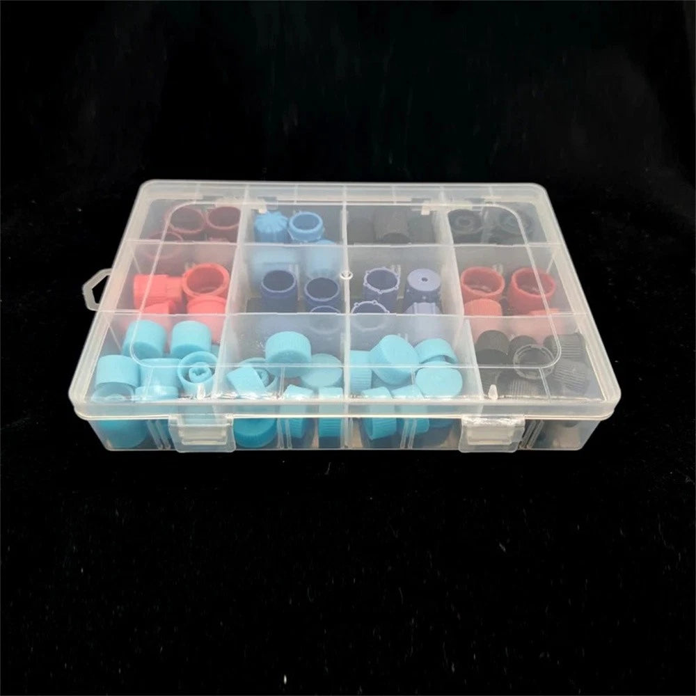 77PCS A/C R134a R12 Side Valve Core Dust Caps O Ring Set Universal