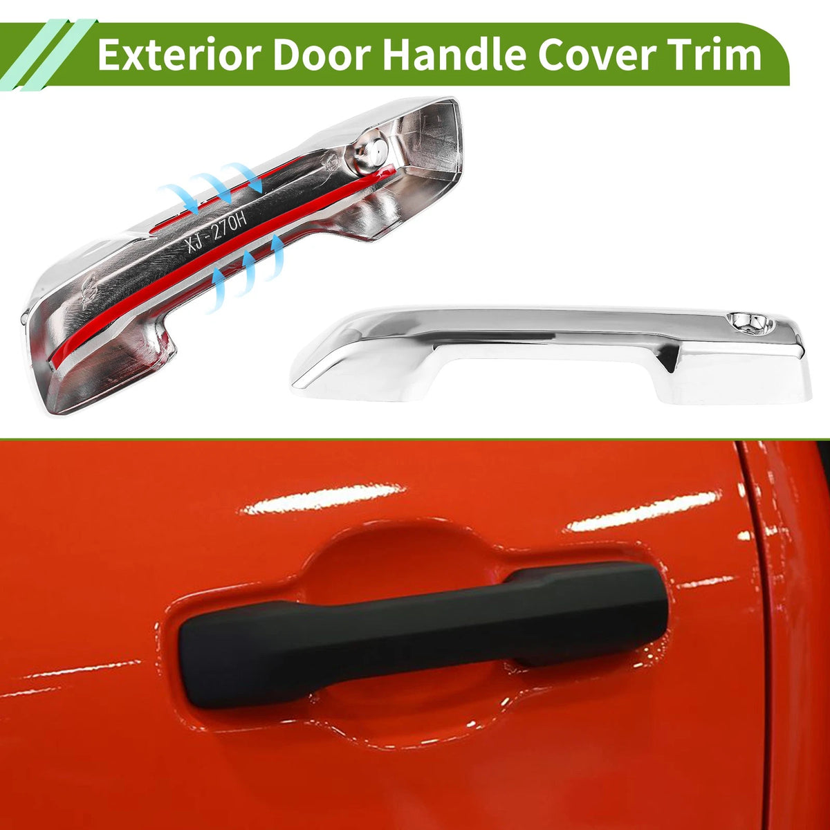 Exterior Door Handle Cover Trim ABS Replacement for Toyota Tacoma (2024–2025)