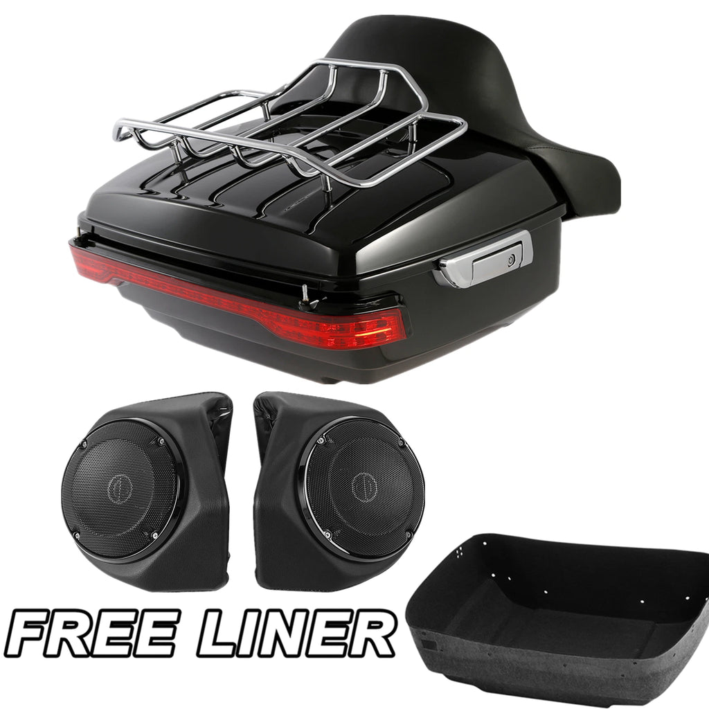 Trunk Top Rack Speakers Tail Light for Harley Touring Glide (2014–2025)