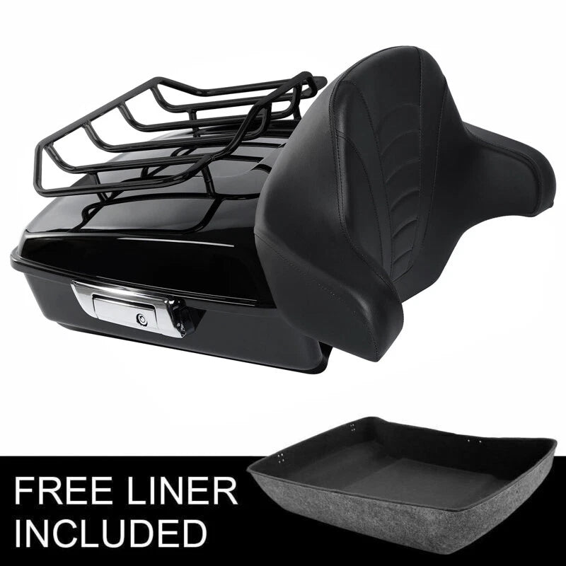 Chopped Trunk Backrest Pad for Harley Electra Glide & Street Glide (2014–2026)