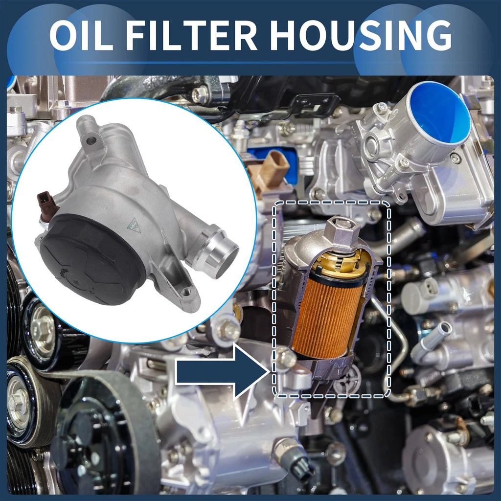 Engine Oil Filter Base Housing with Sensors for BMW 128i (2008–2013)