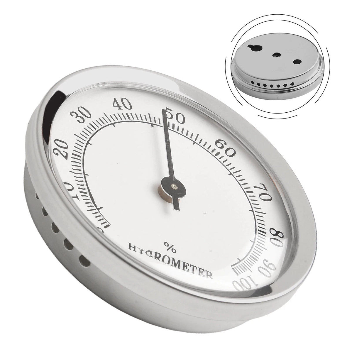 Magnetic Backed Aluminum Alloy Hygrometer for Humidity Tracking