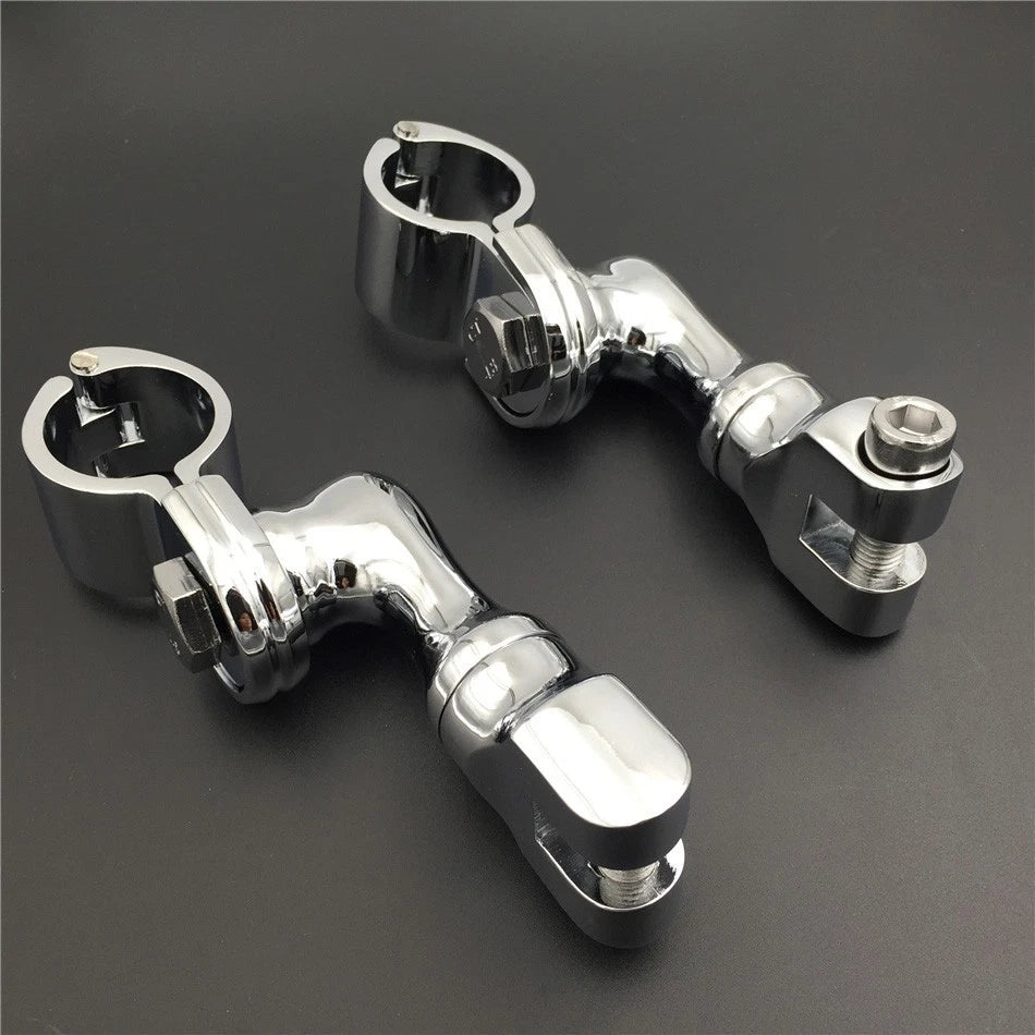 Chrome Highway Peg Mounting for Harley Sportster (1-1/4" Tube)