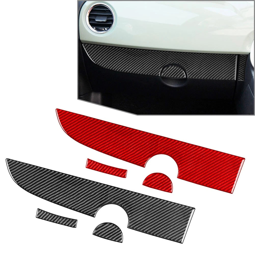 Carbon Fiber Co-pilot Dashboard Panel Cover for Fiat 500 (2012–2015)