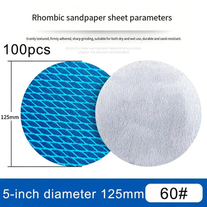 100pcs 5 Inch Sandpaper Discs for Round Sanders (5 Inch, 125mm)