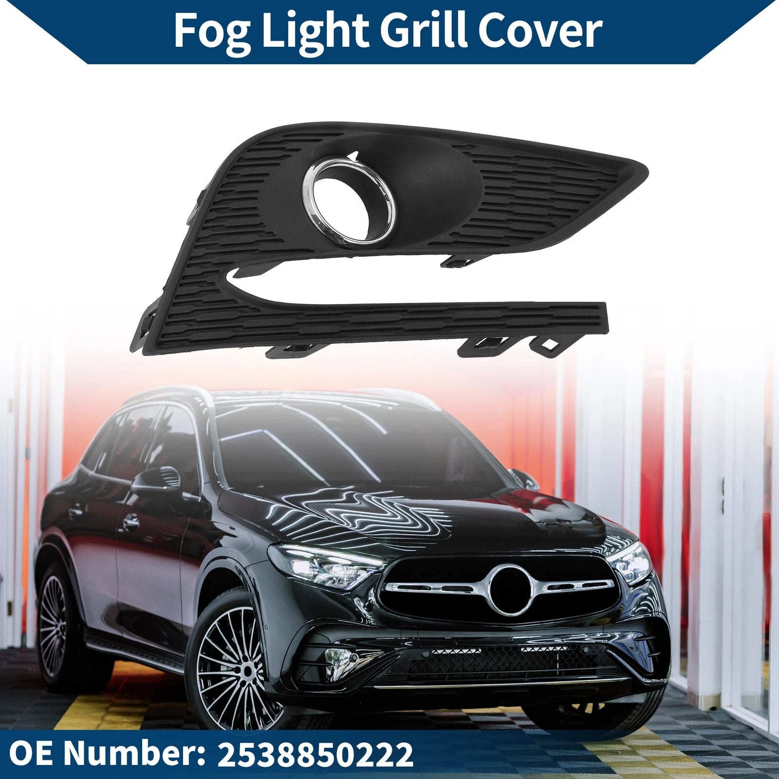 Front Right Fog Light Grill Replacement for Mercedes-Benz GLC300 (2018–2022)