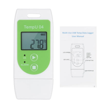USB Temperature Data Logger with LCD Screen for Programmable Intervals