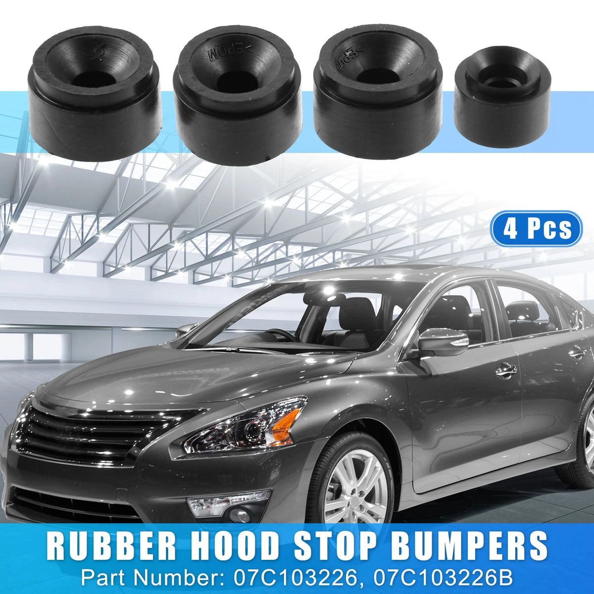 Hood Stop Cushion Bumper Rubber Set for Audi A6 (2005–2016)