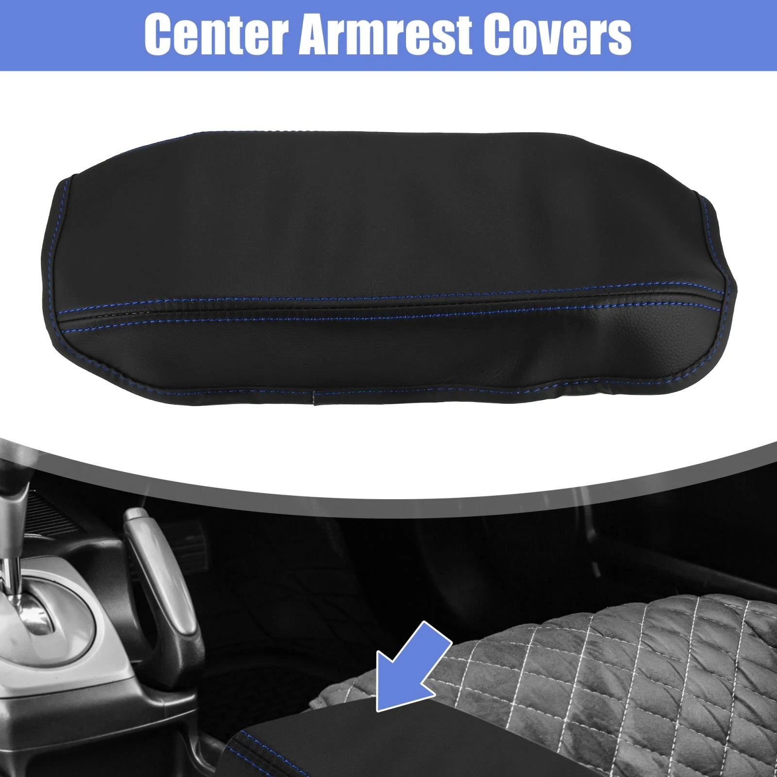 Car Armrest Cover Pad Microfiber Leather for Honda Civic (2006–2011)