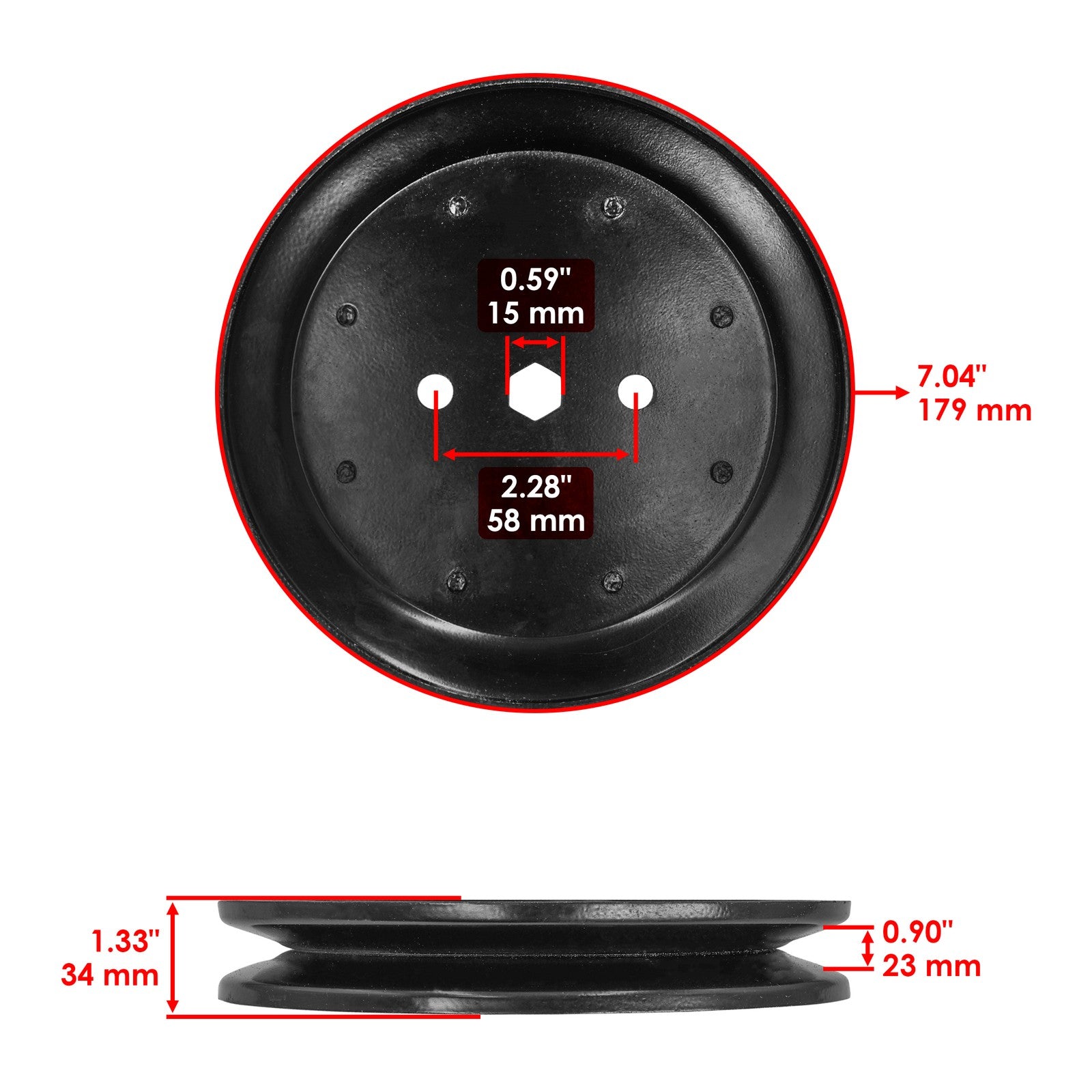 Spindle and Blade with Pulley for John Deere E130 S110 S120 X106 (42") (2006–2016)
