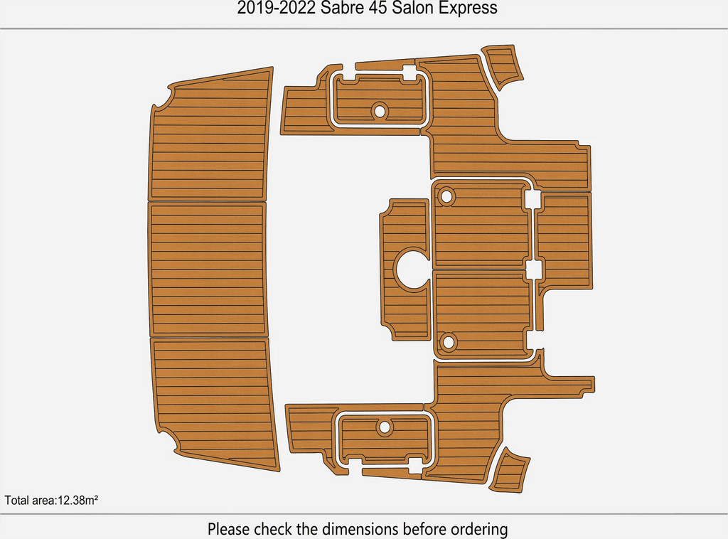 EVA Pad Teak Flooring Mat for Sabre 45 Salon Express (2019)