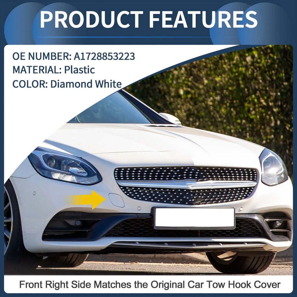 Front Bumper Tow Hook Cover Replacement for Mercedes-Benz W172 (2013–2015)