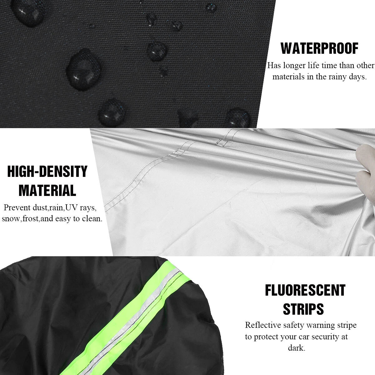 Waterproof Full Car Cover for Sedan (193x71x59in) All Weather Protection