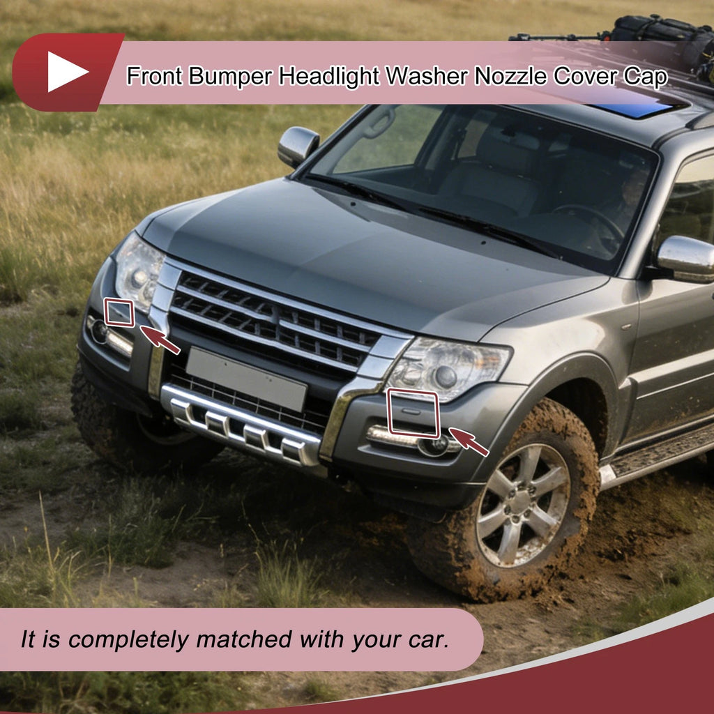 Front Bumper Headlight Washer Nozzle Cover Cap for Mitsubishi Pajero (2007–2021)