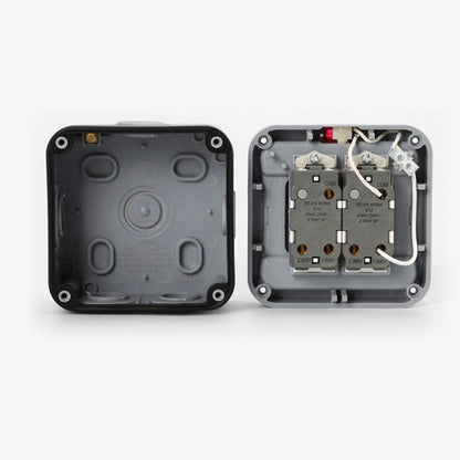 2X Weatherproof Junction Box for Outdoor Switch (IP66)