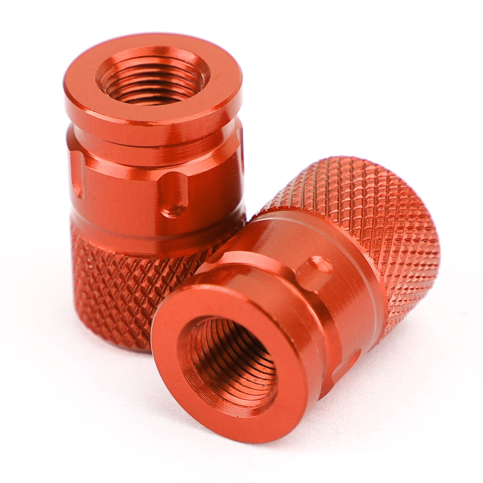 2X CNC Orange Anti-Theft Tire Valve Stem Caps for Car Truck Bike Motorcycle T9