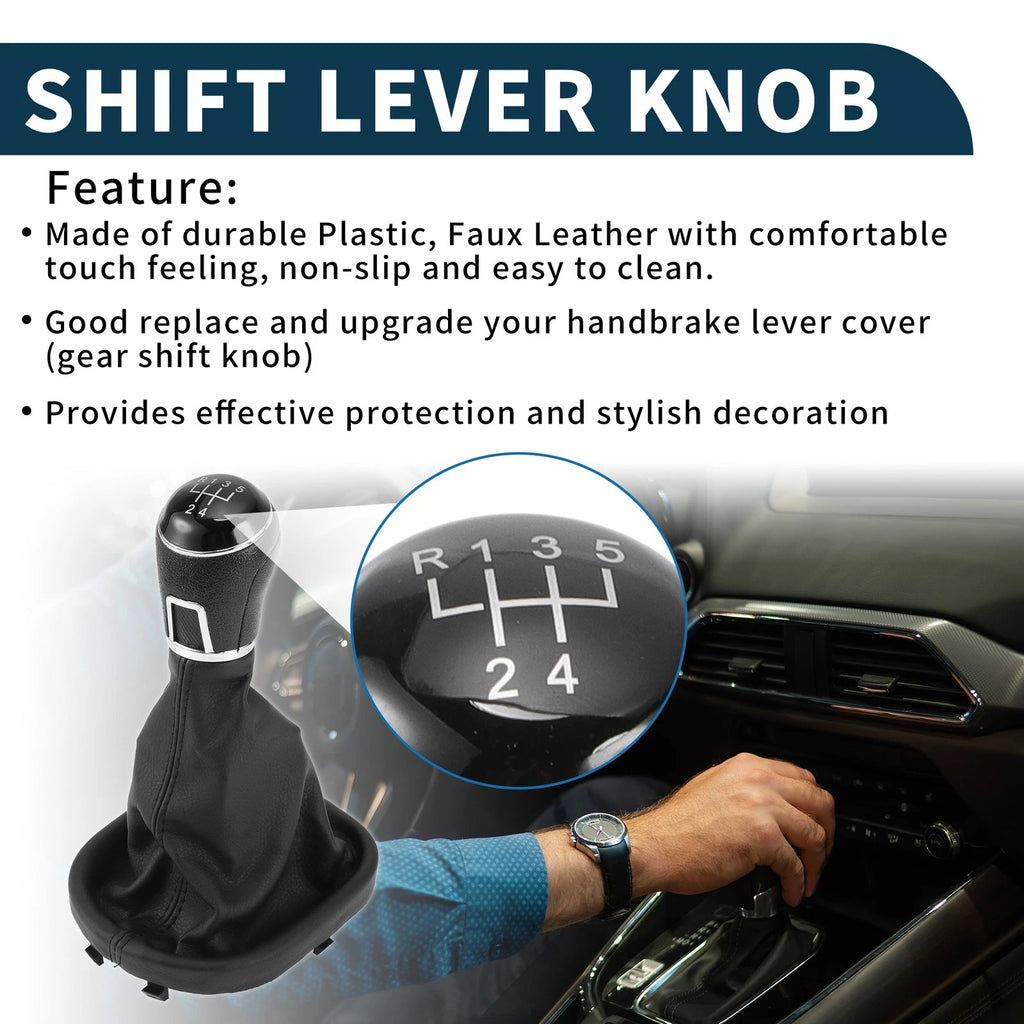 Gear Shift Knob with Boot Cover for Volkswagen Touran (2003–2010)