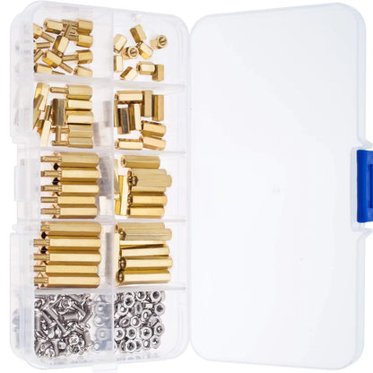 180 Pcs M2 5 Brass Hex Standoff Screw Nut Kit for Electronics Assembly