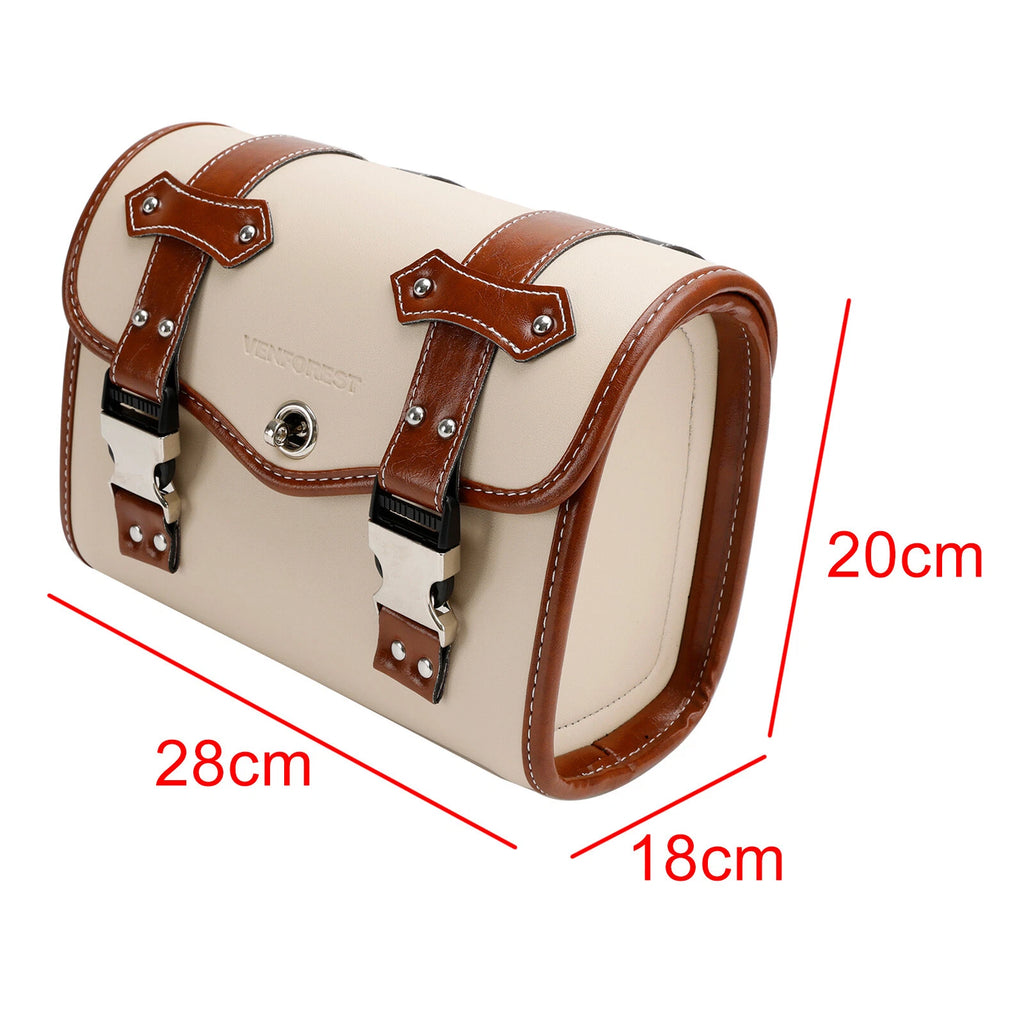 Side Saddlebag Tool Bag for Motorbike (Color Matching, Brown)