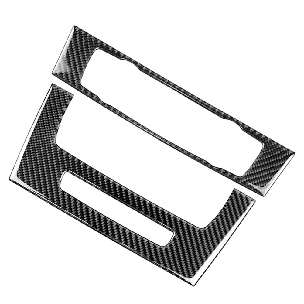 Carbon Fiber Console CD Panel Cover Trim for BMW 3 Series E90 E92 E93 (2005–2012)