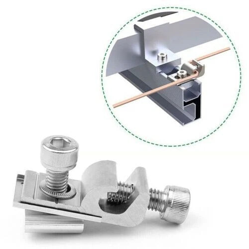 Ground Clamp for Solar Panel Earth Coupling (PV)