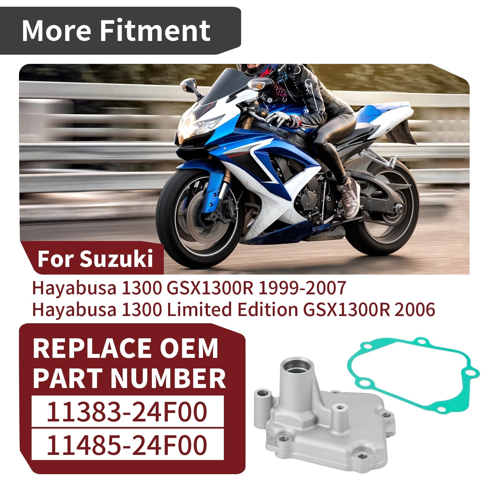 Gear Shift Cover w/ Gasket for Suzuki Hayabusa 1300 GSX1300R (1999–2007)