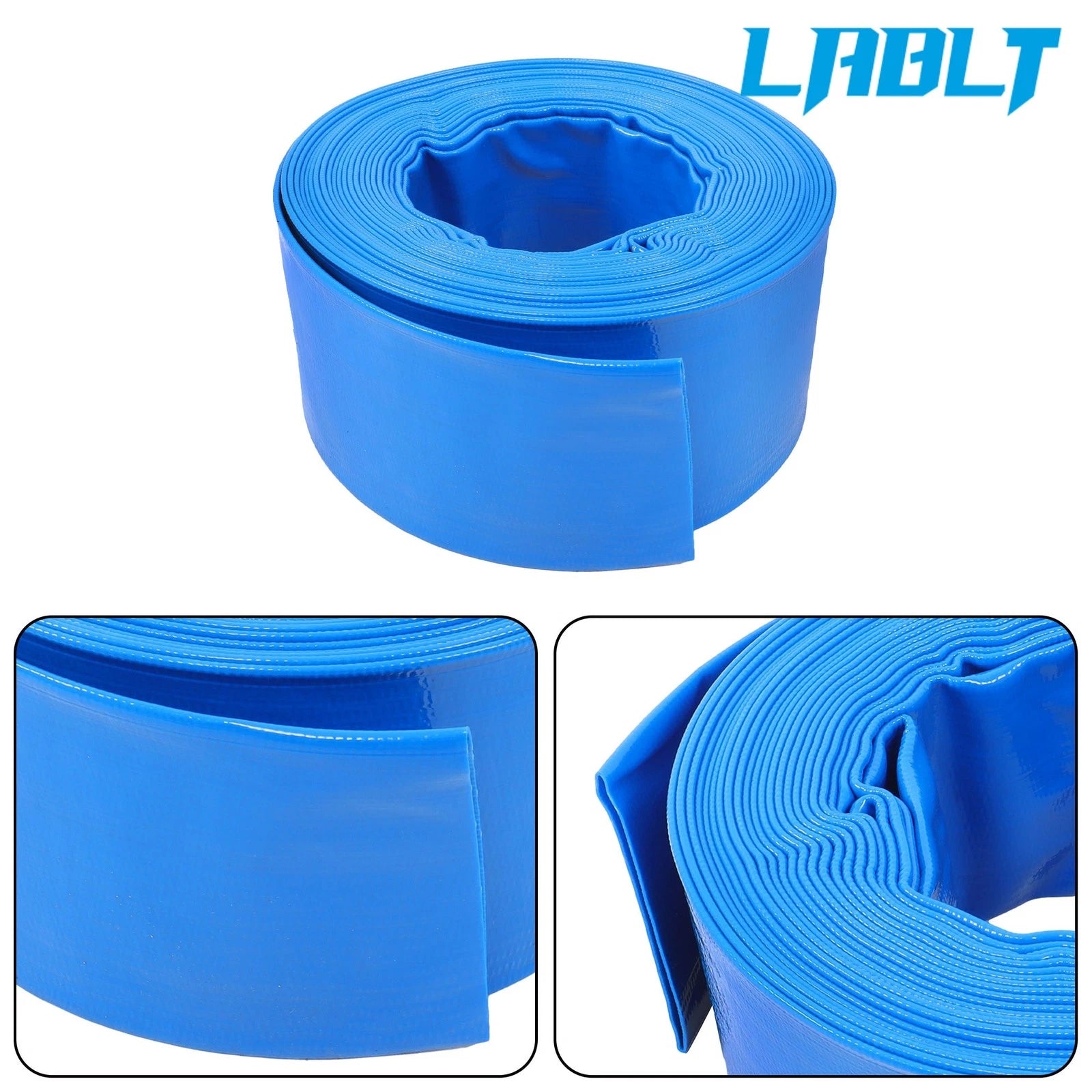 3" × 50FT PVC Backwash and Discharge Hose for Pool (LABLT)