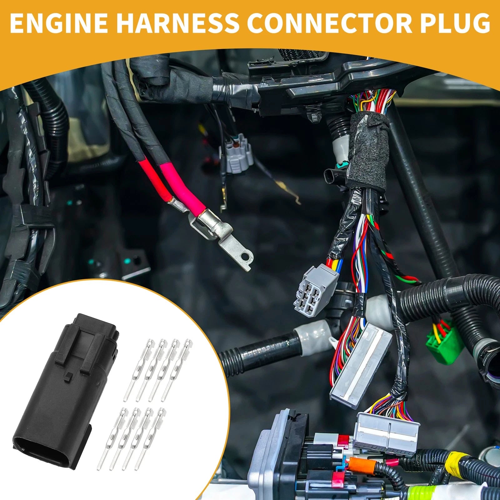 8 Pin Engine Harness Connector Plug for Harley-Davidson