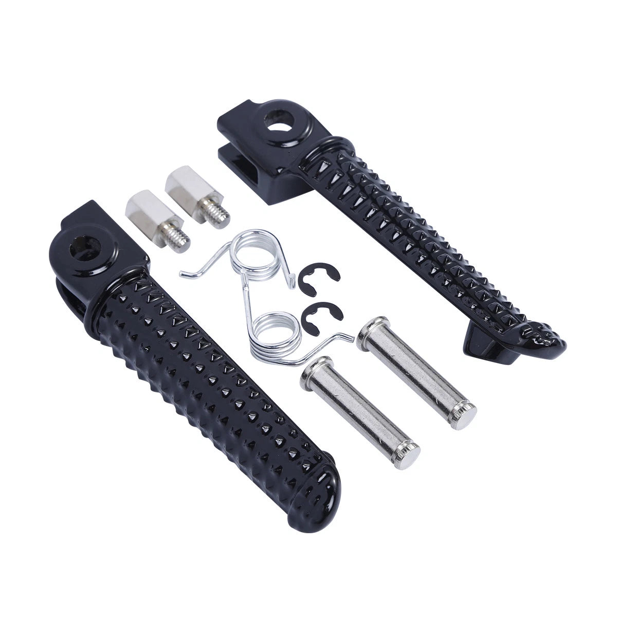 Black Front Footrests Footpeg Pegs for Yamaha YZF R6 R6S (1999–2020)