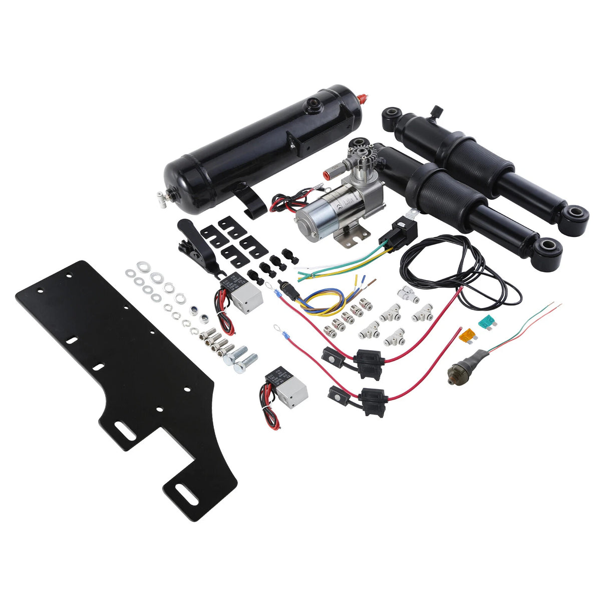 Rear Air Ride Suspension w/ Tank for Harley Touring Street Glide (1994–2025)